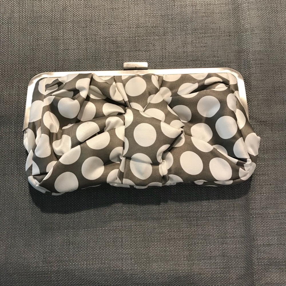 * JCrew Polka Dot Clutch